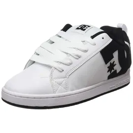 DC Shoes Court Graffik Skate Shoe, White/Black/Black, 45 EU