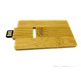 H-Customs Holz Karte EC Format USB Stick 64 GB USB 2.0