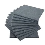 Novzep Wandpaneel 12 Stück Akustikplatten selbstklebend, Schallabsorbierende Wandpaneele, (12-tlg) hohe Dichte, 30×30 cm, ideal für Studio, Büro & Heimgebrauch grau