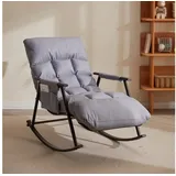 POPOLIC Schaukelstuhl Ergonomischer Schaukelstuhl/Liegesessel 140x60x96cm - Verstellbar blau