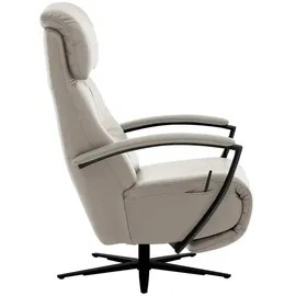 Hukla Relaxsessel Pierre Leder 75 x 117 x 87 cm Grau elektrisch
