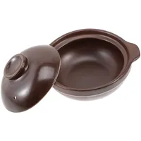 Homoyoyo Keramik Tontopf mit Deckel 600 Ml Hitzebeständig und Rissfest für Reisnudeln und Shabu Shabu Kochen Herd Küchenhelfer für Zuhause und Gastronomie