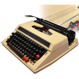 Klassische altmodische manuelle Schreibmaschine, tragbar und einfach zu bedienen, inklusive Band-Set, Maschinen-Schreibmaschine von