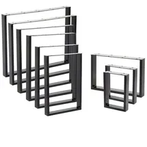 Vendomnia Tischgestell Tischbeine, Tischkufen, Kufengestell, Tischuntergestell, Stahl, Metall - Grau