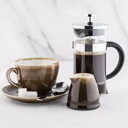 Gastronoble Olympia French Press Edelstahl und Glas 35cl