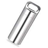 Vogueing Tool Kleine Pillendose für Reisen, tragbar, Metall, wasserdicht, für Aktivitäten im Freien, silberfarben (klein)