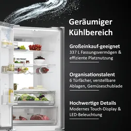 Haier HFR7720DWMP 70 Serie 7 French Door (477 l, 2006 mm hoch, Edelstahl)