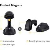 Equip Barcode Handscanner 1D Laser Wireless USB schwarz