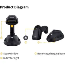 Equip Barcode Handscanner 1D Laser Wireless USB schwarz