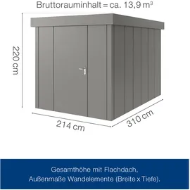 hörmann stauraumsysteme Juno 2,14 x 3,10 m Grau