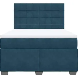vidaXL Boxspringbett 140 x 200 cm Blau