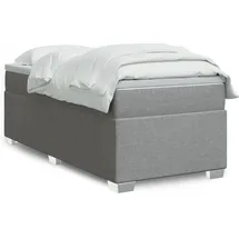 vidaXL Boxspringbett mit Matratze Hellgrau 140x200 cm Stoff
