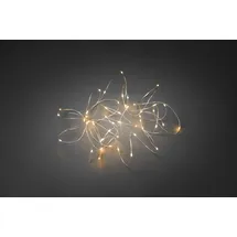 Konstsmide LED Tropfenlichterkette 5 m Silber bernsteinfarben