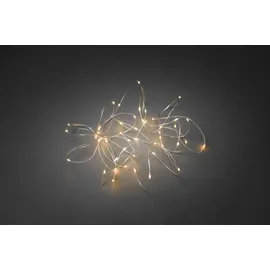 Konstsmide LED Tropfenlichterkette 5 m Silber bernsteinfarben