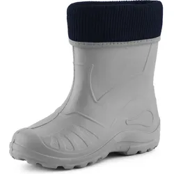 Kinder Gummistiefel Gefüttert KL058 - Grau - 22