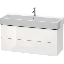 Duravit L-Cube 118,4x 45,9cm, Ei sw, 2 Schubk., wandhängend