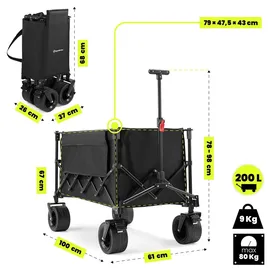 OEM Bollerwagen faltbar 200L schwarz