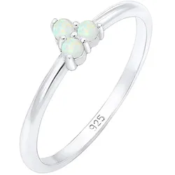 Elli Bandring Opal Kreis Geo Trio Trend 925er Silber Ringe   Damen 