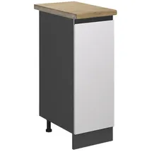 Vicco Apothekerschrank R-Line, 30 cm , AP Eiche Weiß/Anthrazit - Weiß,