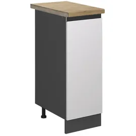 Vicco Apothekerschrank R-Line, 30 cm , AP Eiche Weiß/Anthrazit - Weiß,