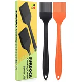 SURDOCA Backpinsel Silikonpinsel Küchenpinsel kochpinsel- 2PCs 8.2" BPA-freies Silikon in Lebensmittelqualität Pinsel Küche, 446°F (230°C) Wärmebeständigkeit Pinsel Backen BBQ Grillpinsel
