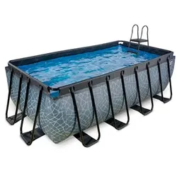 EXIT Frame Pool 4x2x1.22m (12v Sandfilter)– Grau