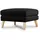 Konsimo Sitzhocker Holz 80 x 46 x 65 cm Schwarz