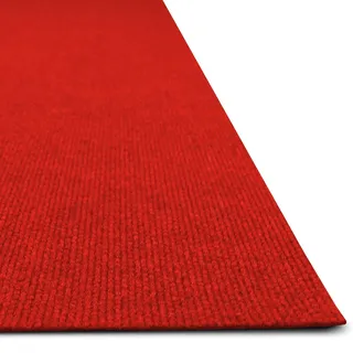 Event- und Messeteppich | Nadelfilz Teppich | Teppich für Messe, Hochzeit & Events | Bodenbelag in vielen Farben & Größen (200 x 100 cm, Rot 43 LV)