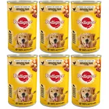 PEDIGREE Adult Dose 6x400g - Huhn und Gemüse in Gelatine Nassfutter für Hunde