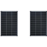 enjoy solar 100W 12V Monokristallines Solarmodul, 182mm Solarzellen 10 Busbars Solarpanel ideal für Wohnmobil, Balkonanlage, Gartenhäuse, Boot (Packung mit 2)