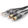 SOMMER CABLE Audio Anschlusskabel 6,3mm Klinke / 2x Cinch-Stecker 3,00m (HBA-62C2-0300)