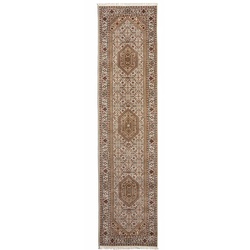 Läufer Moghul 80 x 250 cm Mischgewebe Beige