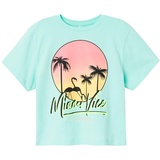 name it - T-Shirt Miami Vice in blue tint, Gr.134/140,