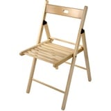 DEMA Klappstuhl, Holzstuhl aus Buchenholz Natur, klappbarer Gartenstuhl, mit Tragegriff, 43x49x78 cm, perfekt für Garten, Balkon, Picknick, hochwertig, massiv, langlebig, leicht & robust, Klappmechanismus