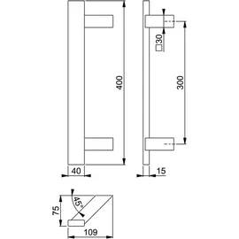 HOPPE Stoßgriff E5724 Edelstahl Weiß