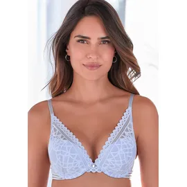 s.Oliver Push-Up BH mit Spitze, - blau - 80A