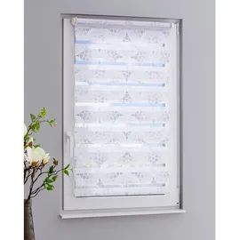 GARESA Doppelrollo Kreise 85 x 150 cm grau/weiß