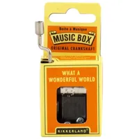 Kikkerland What A Wonderful World Mini Crank Music Box