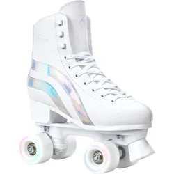 Klassische Retro Rollschuhe Roller Skates Milla Weiß/Holo WEISS|silber 41