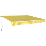 vidaXL Gelenkarmmarkise 400 cm Gelb/Weiß