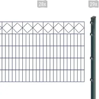 Arvotec Doppelstabmattenzaun »EXCLUSIVE 100 zum Einbetonieren "Karo" mit Zierleiste«, Zaunhöhe 100 cm, Zaunlänge 2 - 60 m 87767224-0 anthrazit H/L: 100 cm x 56 m