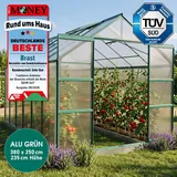 Brast Gewächshaus Alu Grün HKP 6 mm 9,5 m2