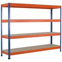 Schulte Lagertechnik Weitspannregal Holz/Spanplatte 2146 x 1981 x 926 mm blau