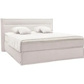 Musterring Boxspringbett MUSTERRING "JustB SC100", beige (creme, weiß), B:200cm L:215cm, Komplettbetten, Boxspringbett, schwebende Optik, inklusive Topper, verschiedene Farben, 180 x 200 cm