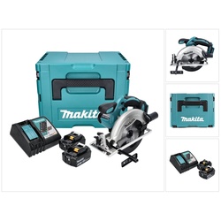 Makita, Handkreissäge, DSS 611 RFJ Akku Handkreissäge 18V 165 mm im Makpac + 2x 3,0Ah Akku + Ladegerät