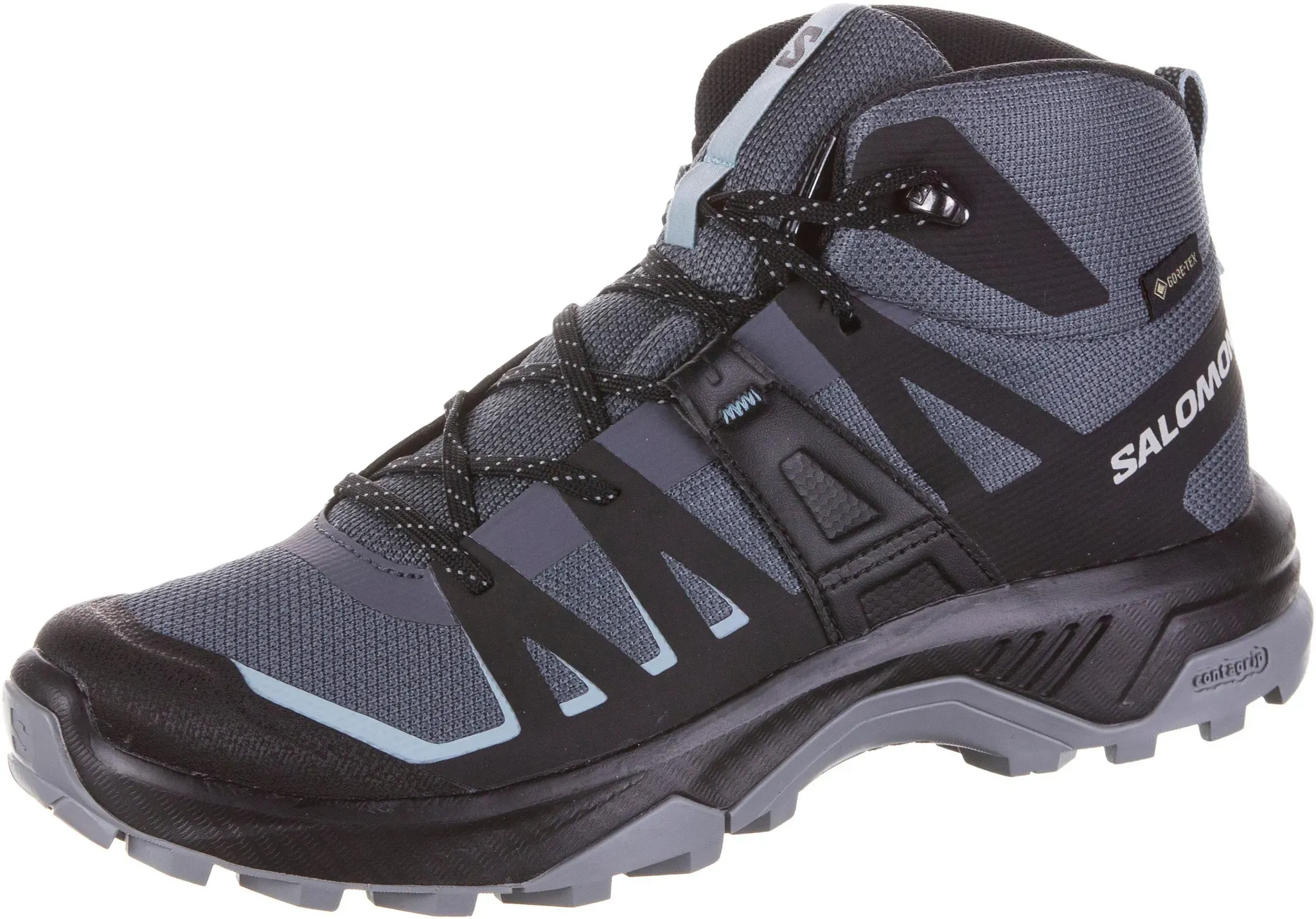 Salomon EXTEND MID Wanderschuhe Damen in turbulence-black-tourmaline, Größe 39 1/3 - grau