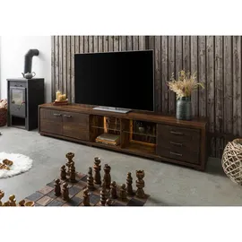 Wolf-Möbel Bark TV-Board 235x40x47 cm Dunkelbraun Holz