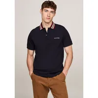 Tommy Hilfiger Poloshirt »GIFTING POLO RWB COLLAR REG POLO«, Streifen an Kragen und Bündchen, Gr. XXXL, Desert Sky, , 42581141-XXXL