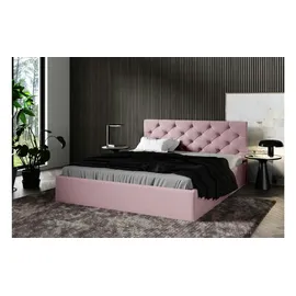 bettso Polsterbett 180 x 200 cm Rosa/Pink