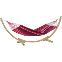 AMAZONAS Samba Set Hängematte mit Gestell 200 x 100 cm Rot